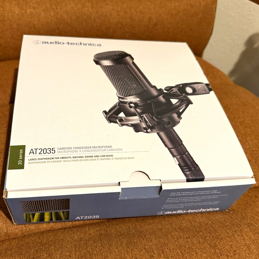 Audio-Technica AT2035 Large Diaphragm Cardioid Condenser Mic + Shock Mount