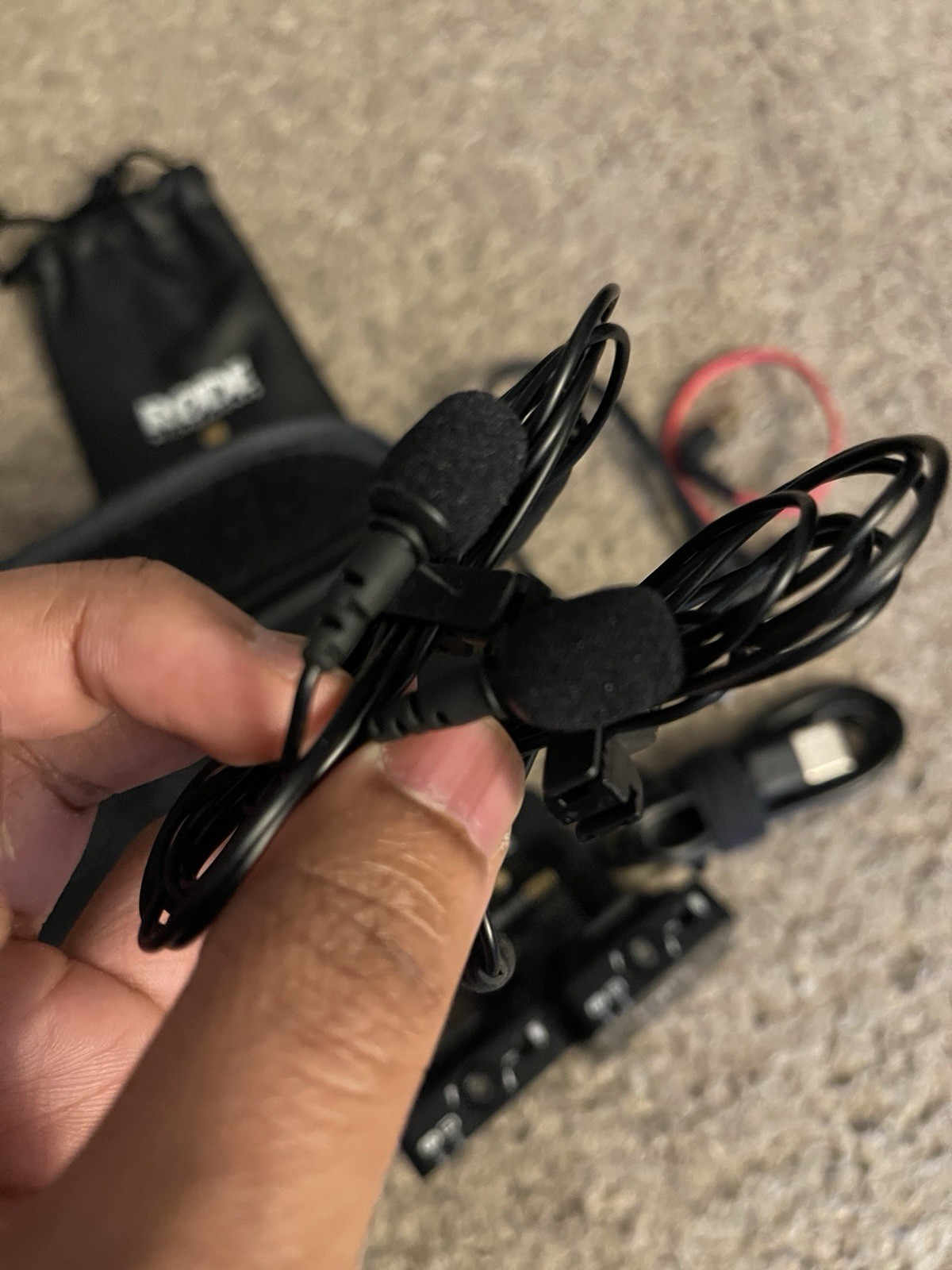 RODE Wireless Go II Dual-Channel with two lav microphones and extra DJI case