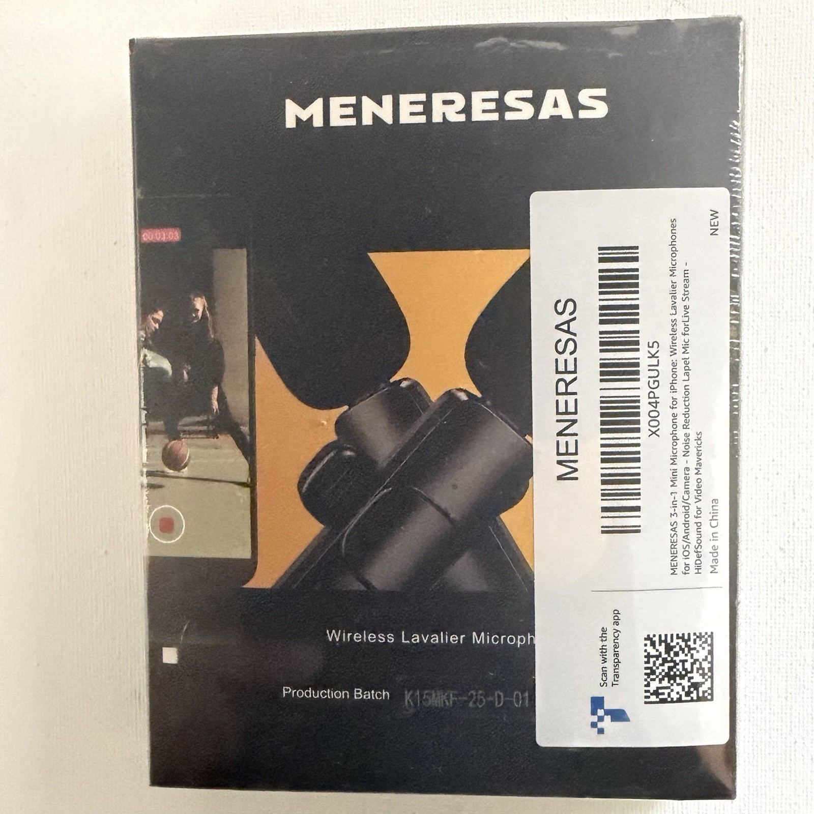 MENERESAS Mini Microphone, 3 in 1 Wireless Lavalier Microphones for iPhone Droid