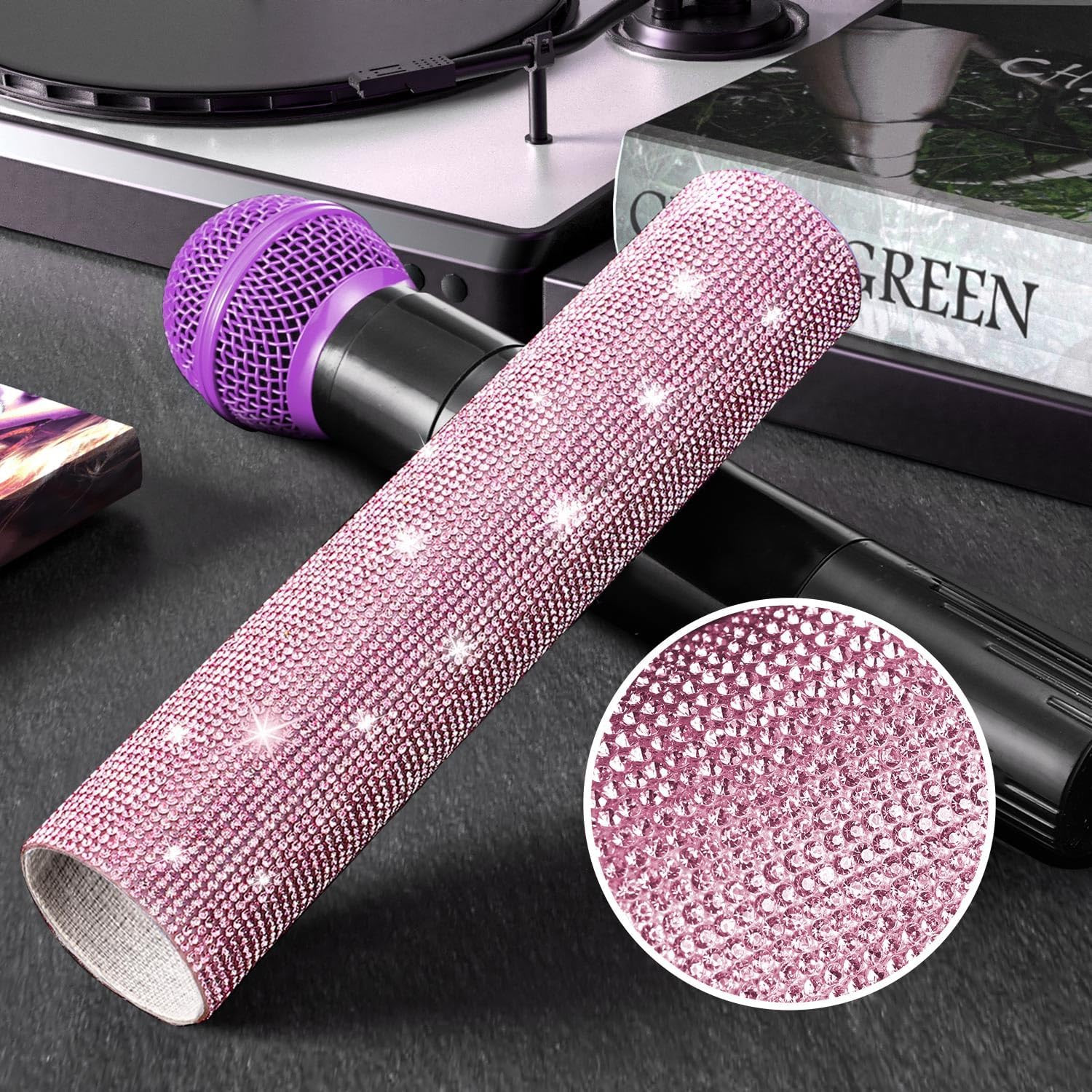 MIC NOT Include Pink Microphone Decorative Sleeve, Wireless Microphone