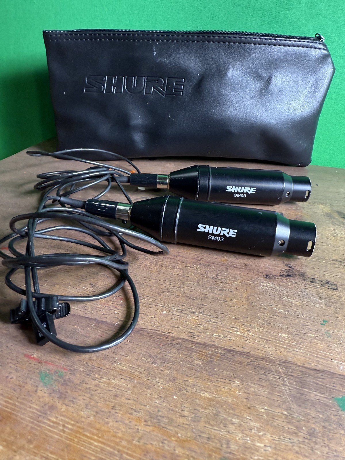 Shure SM93 Omnidirectional Lavalier Microphones (Pair) w/ Original Bag