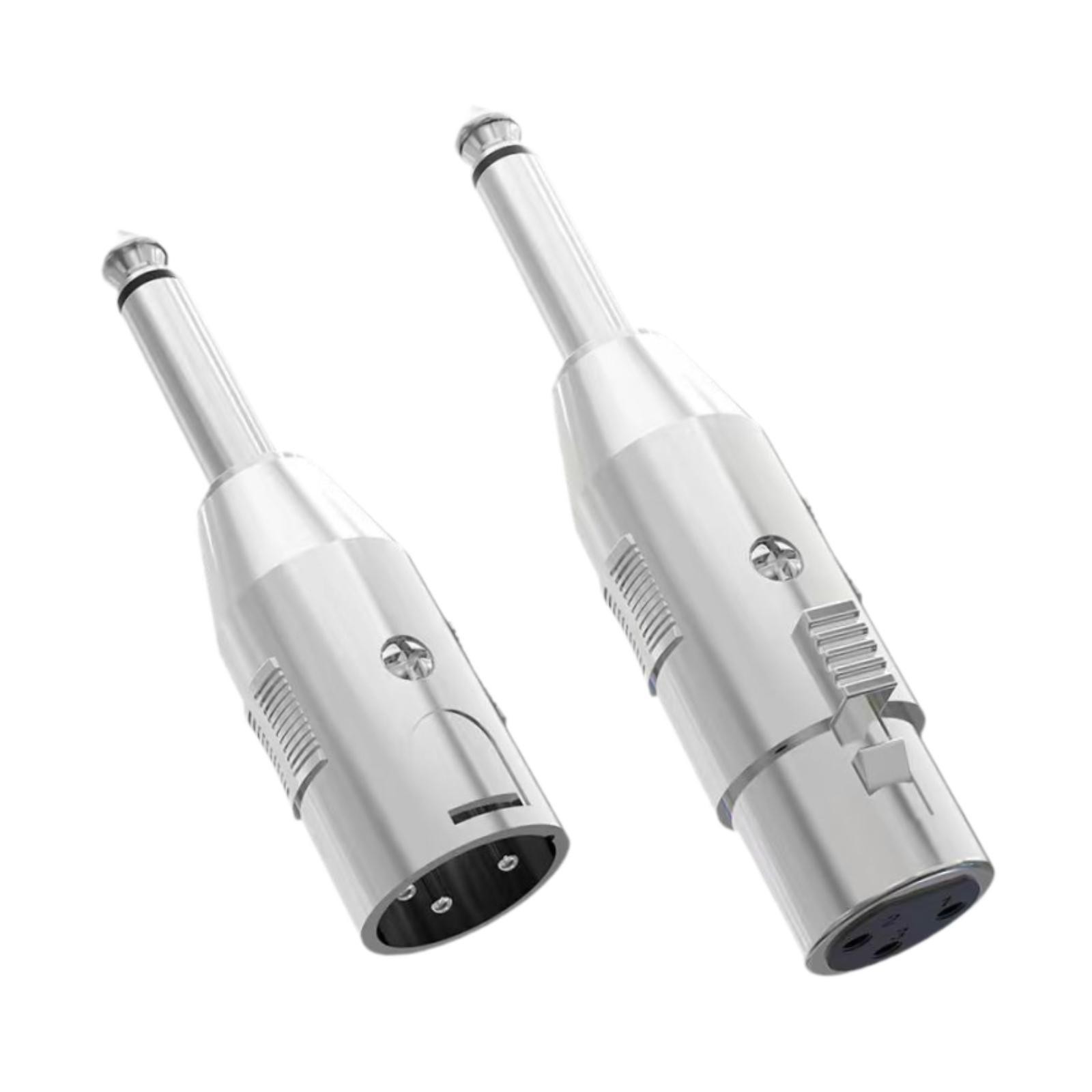 XLR Male Female to 1/4″ / 6.35 mm Male Adapter 3 Pin Lightweight Plug and Play