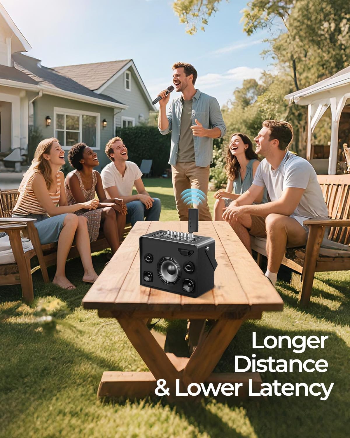 Rechargeable Wireless Microphone for Karaoke, Weddings, and Events – 50H Battery