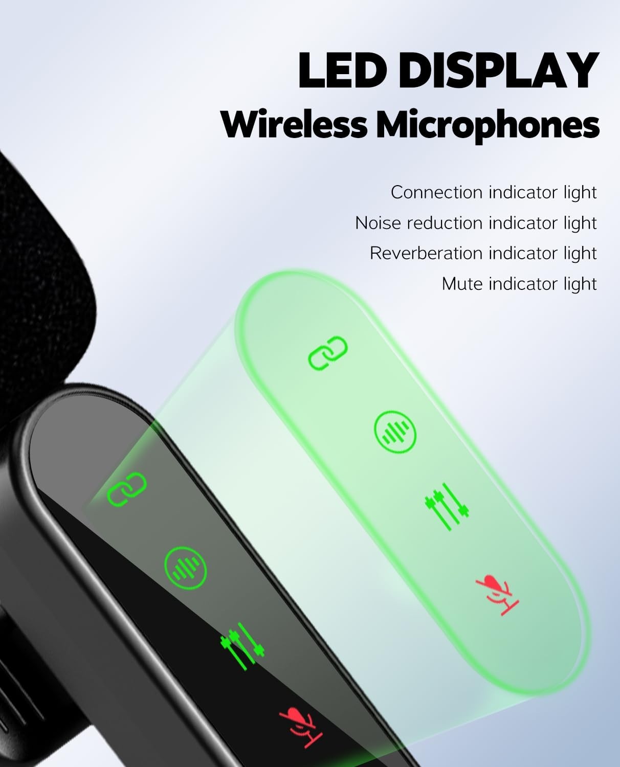 4 Pack Wireless Lavalier Microphone for iPhone/Android/Camera, Noise Reduction M