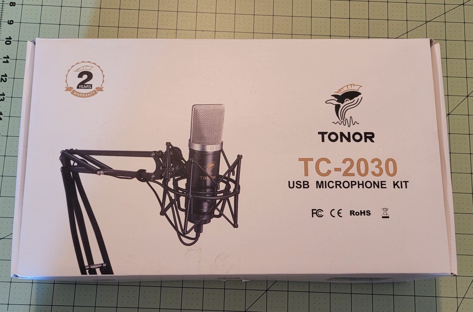USED Tonor TC-2030 USB Condenser Microphone with Shock Mount and Boom Arm