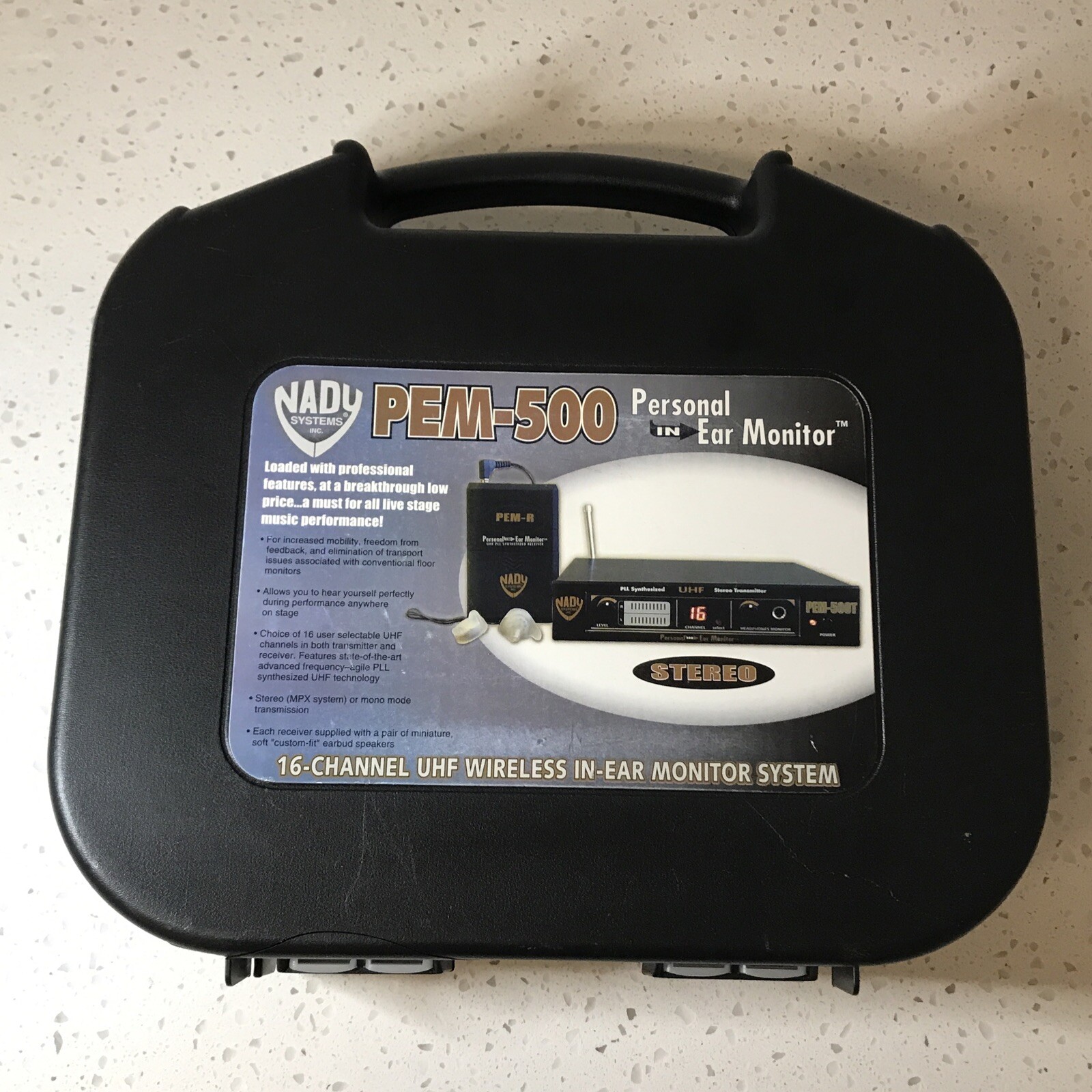 Nady Pem-500 In Ear Monitor Transmitter For Musicians. NO EAR PIECE/RECEIVER