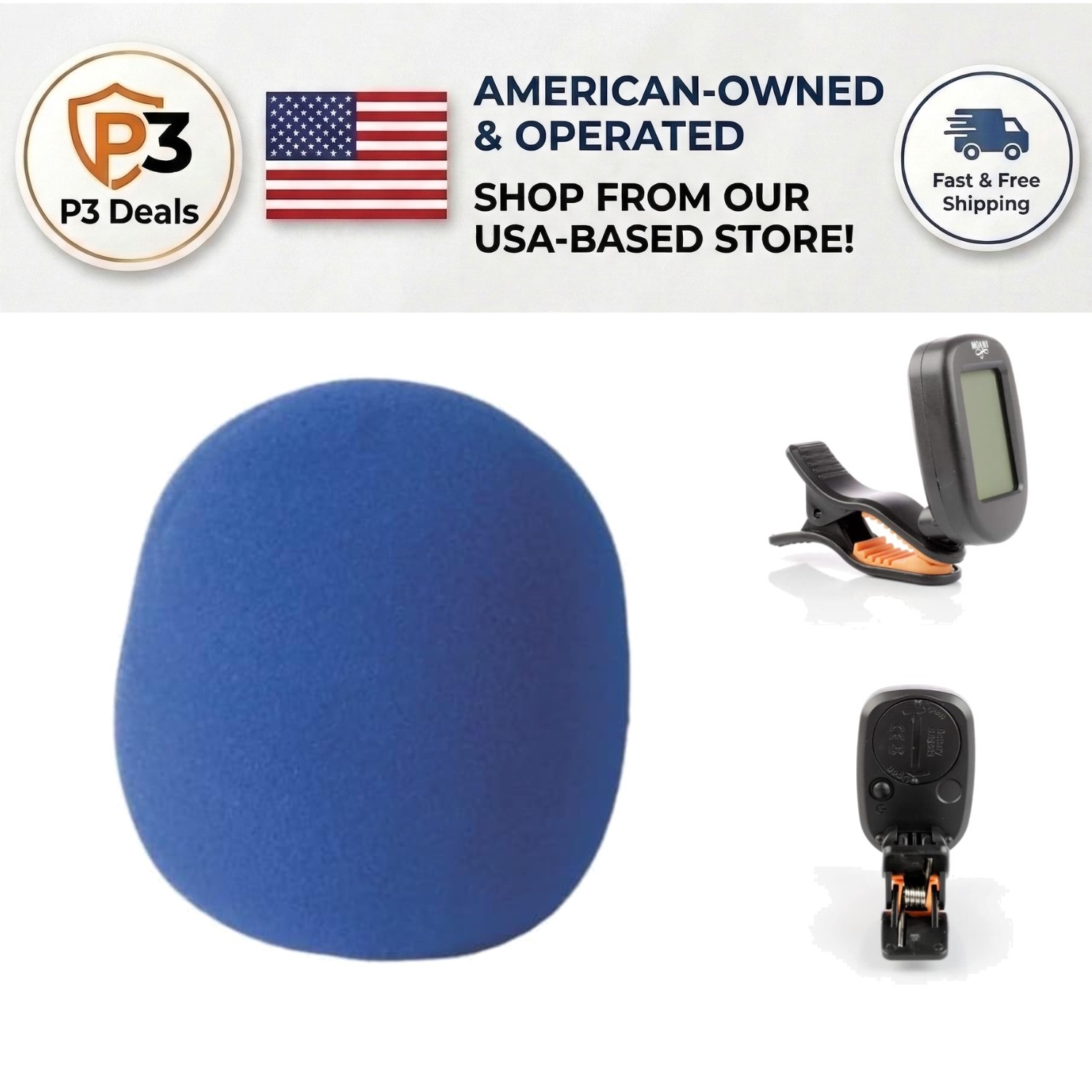Lightweight Blue Foam Windscreen – Ideal for Standard Handheld Microphones