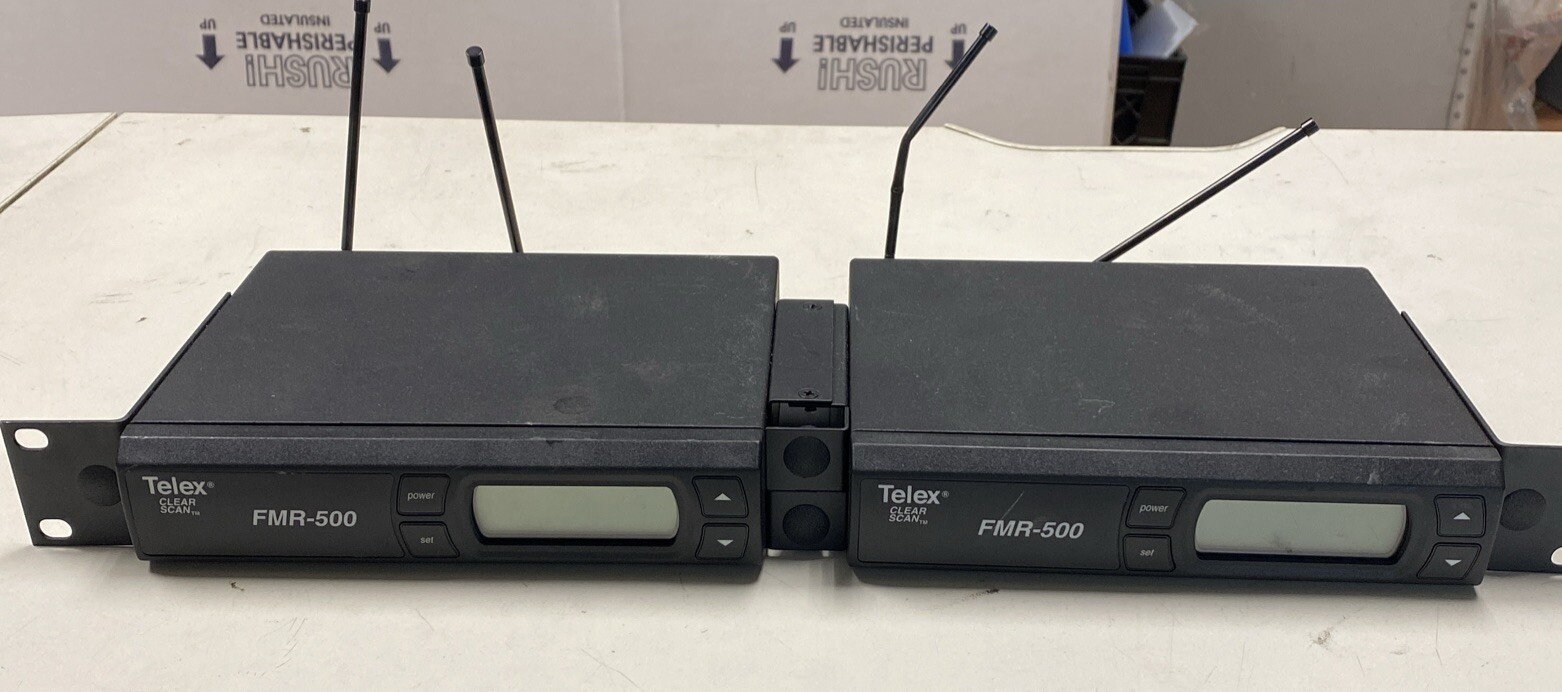 2 Telex FMR-500 Band A Wireless Clear Scan