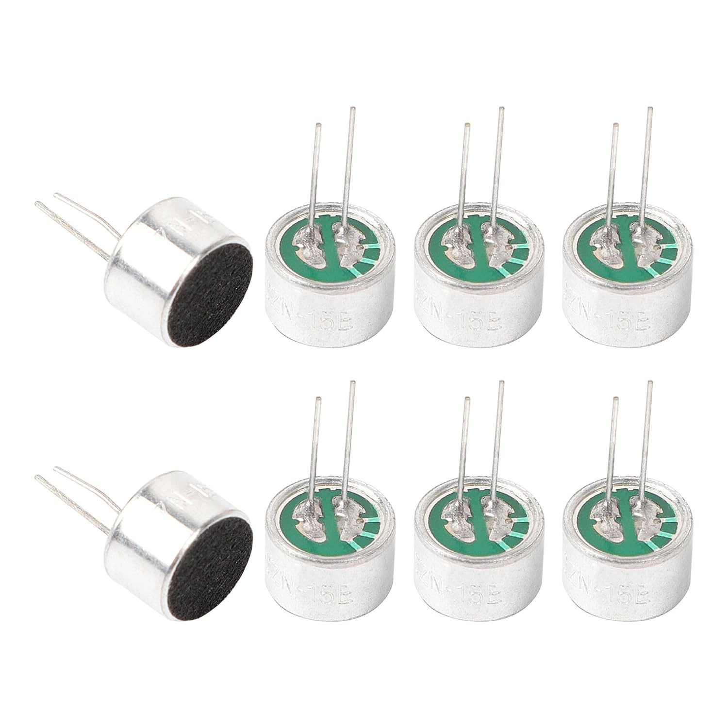 8Pcs Cylindrical Electret Condenser Microphone Pickup 85Db through Hole Mini Ele