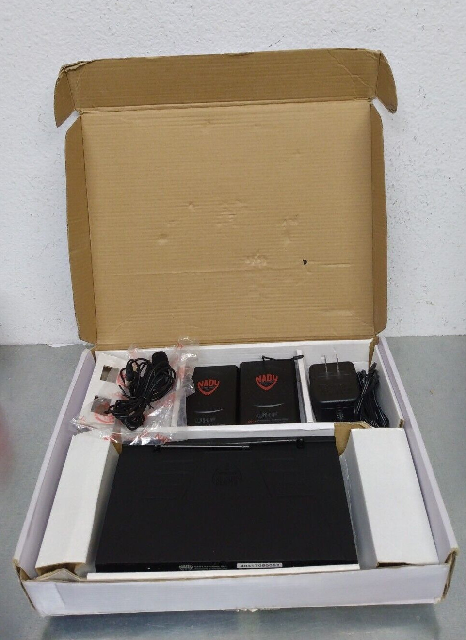 Nady UHF-24 includes Receiver With Power Adapter + Components as pictured