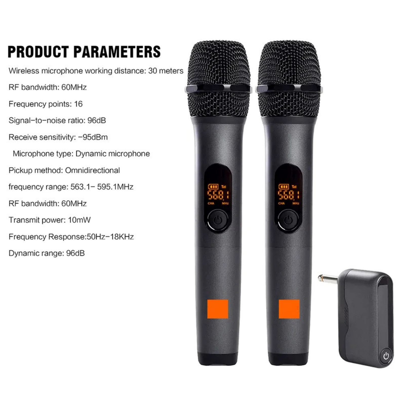 Wireless Microphone Set 2-Mic Partybox 310 Encore Bluetooth Rechargeable