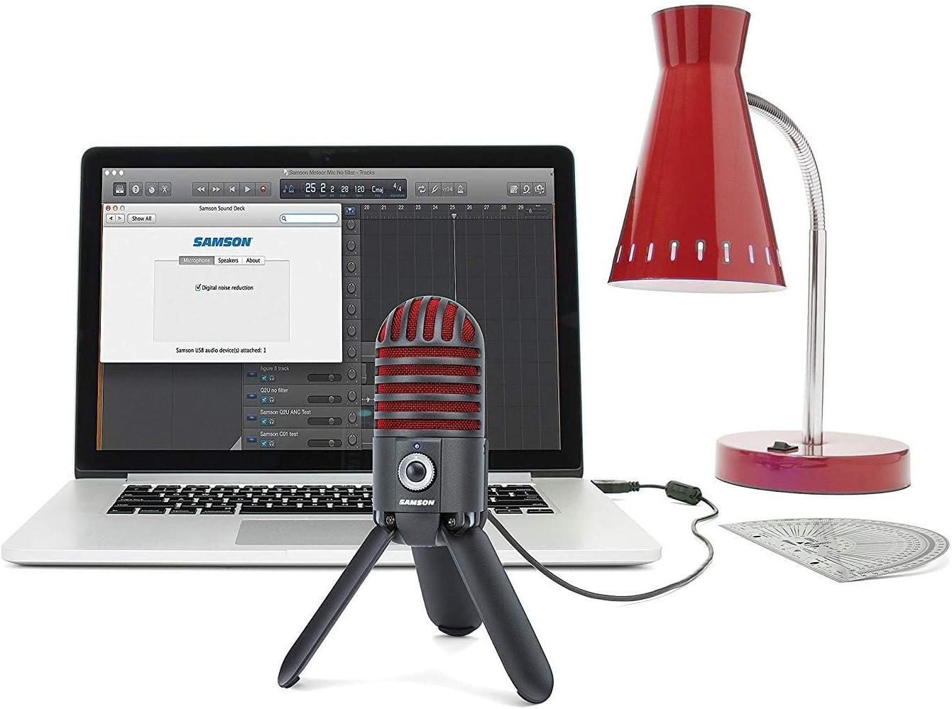 Meteor Mic USB Studio Microphone, Titanium Black/Red – Limited Edition