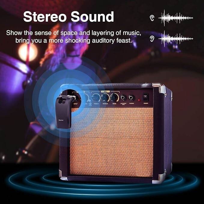 Sistema de guitarra inalámbrico Receptor transmisor inalámbrico de audio. neuvo.