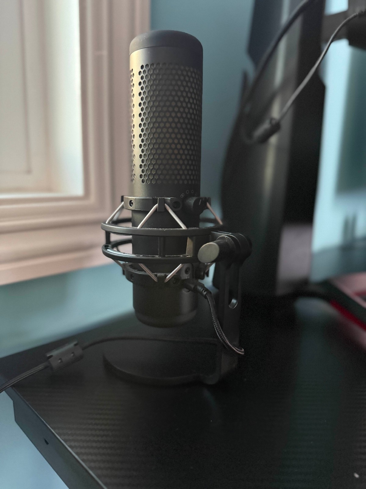 HyperX QuadCast S RGB LED USB Cardioid Microphone – Black