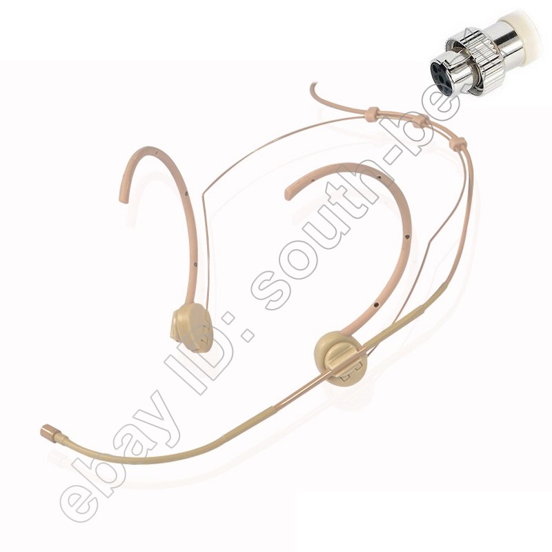 Accordion Headmic Headset Microphone for MiPro 4Pin Lock Omnidirectional M12 Mic
