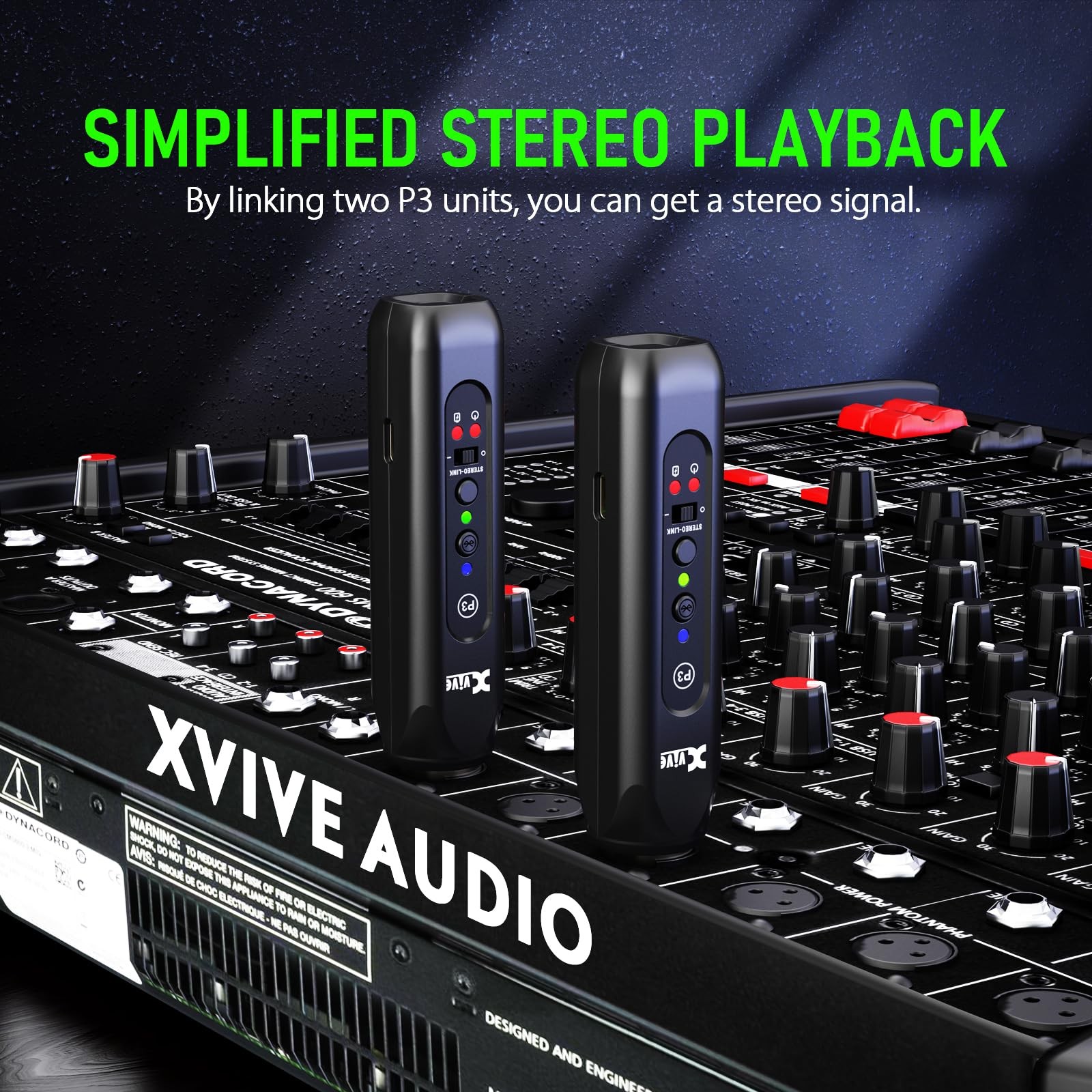 P3D Wireless XLR Bluetooth Receiver Bluetooth for Mixer, Active PA Systems,DJ Sy