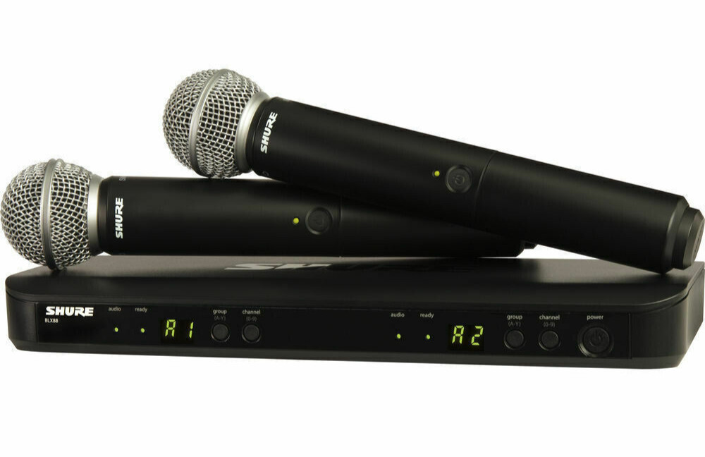 Shure BLX288/SM58 Wireless Dual Vocal System W/Two SM58 Transmitters Band J11