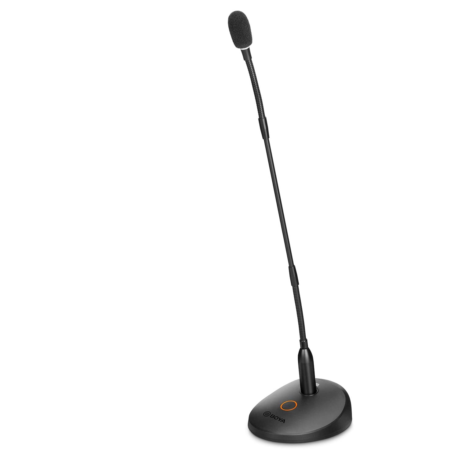 BOYA Desktop Gooseneck Condenser Microphone 18″ Podium GM18CB, Black