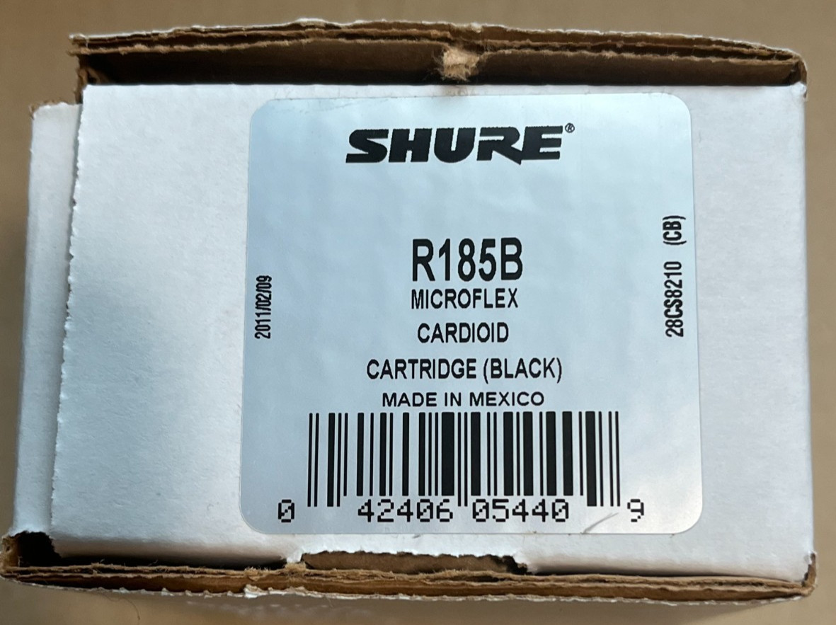 Shure R185B Replacement Cardioid Cartridge for Microflex or WL183 Microphone Blk