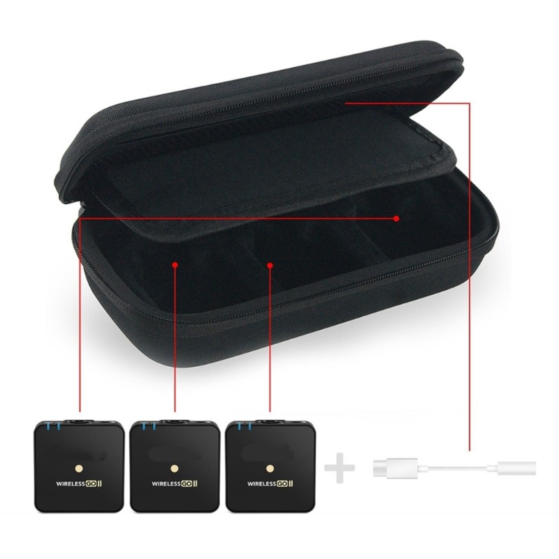Lightweight Travel Case For RODE Wireless Go2 Microphone Accessories Storage