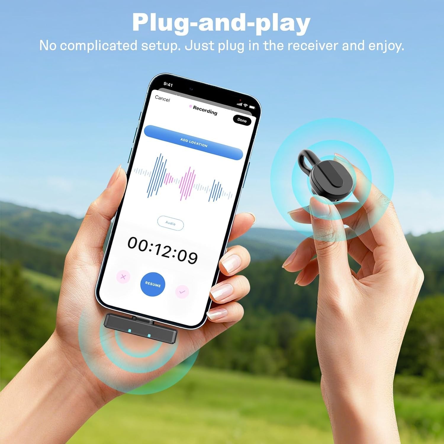 USB-C Q28 Mini Hidden Wireless Lavalier Microphone for Android & iPhone15/16/17