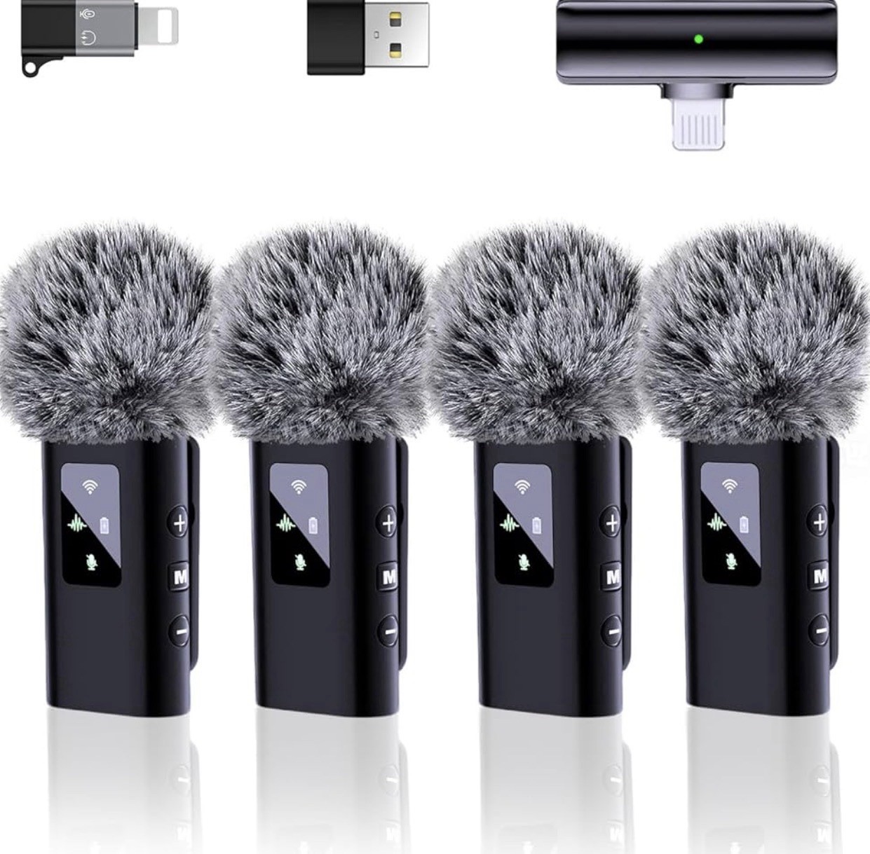 4 Wireless Lavalier Microphone for iPhone Android Phone Pad Computer, Pro Lap…