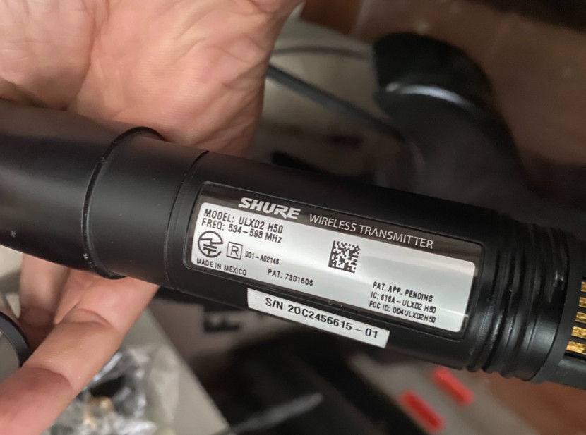 1pcs Shure ULXD2 H50 Handheld Wireless Microphone, 534-598 MHz