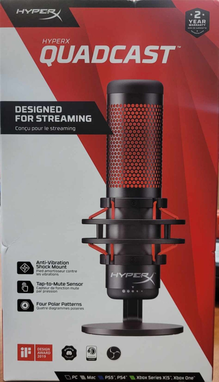 HyperX QuadCast USB Gaming Microphone – NEW