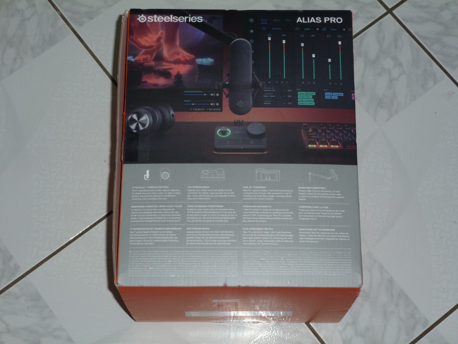SteelSeries Alias Pro Kit XLR Mic + Stream Mixer & USB Interface – Open Box!!