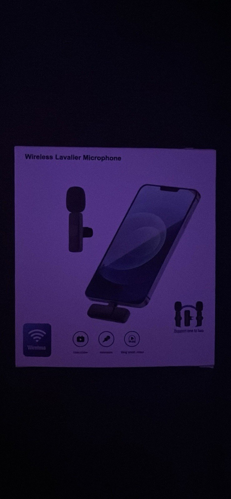 LOB Wireless Lavalier Microphone 2 Pack Plug & Play Noise Reduction Black