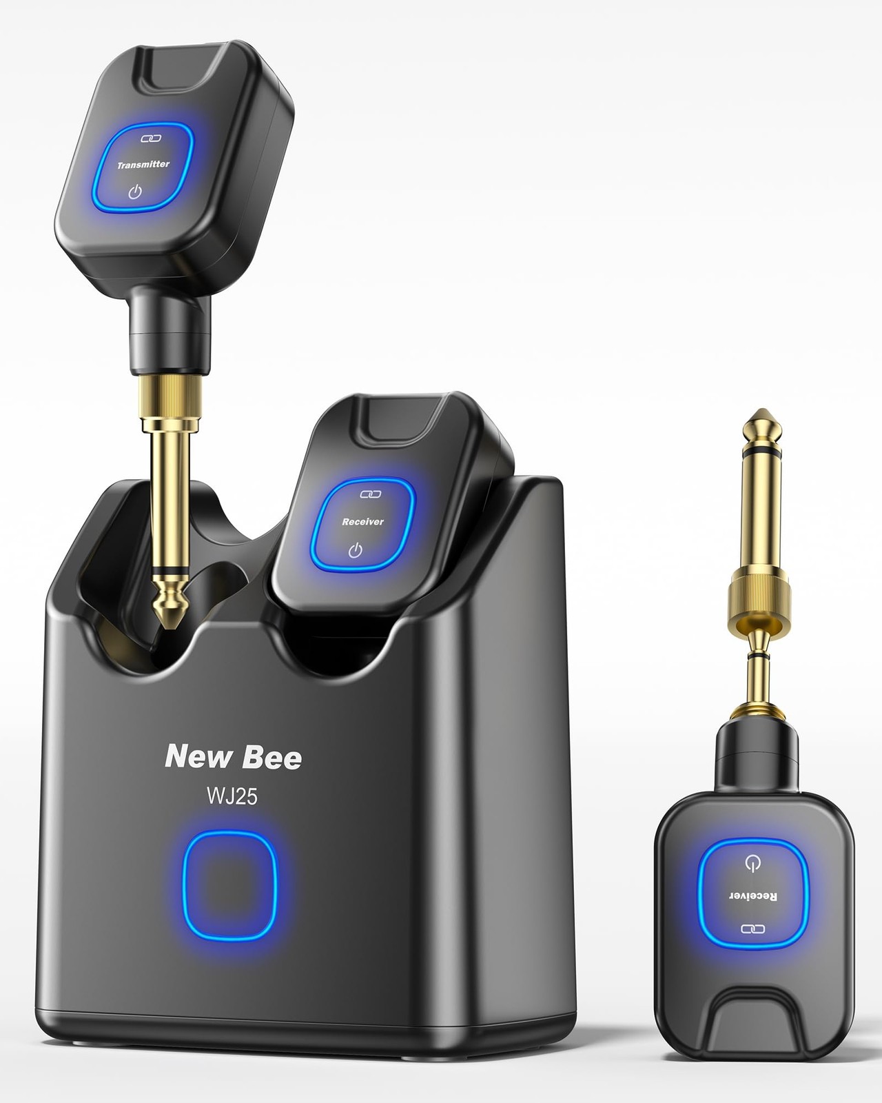 Wireless Guitar System 5.8GHz with Charging Box, 6 Channels, 30H Work Time, W…