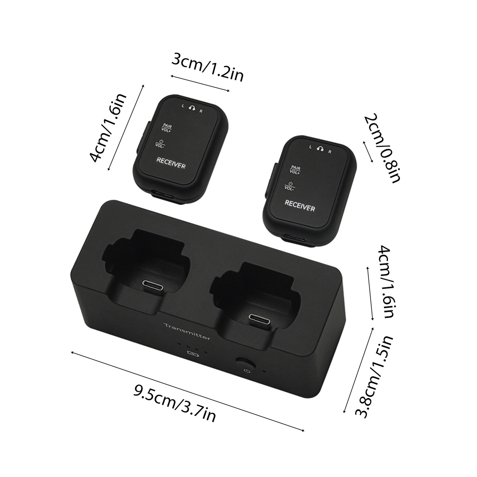 M-VAVE 2.4GHz Wireless Earphone Monitor Transmission System Rechargeable 1 ZEPX