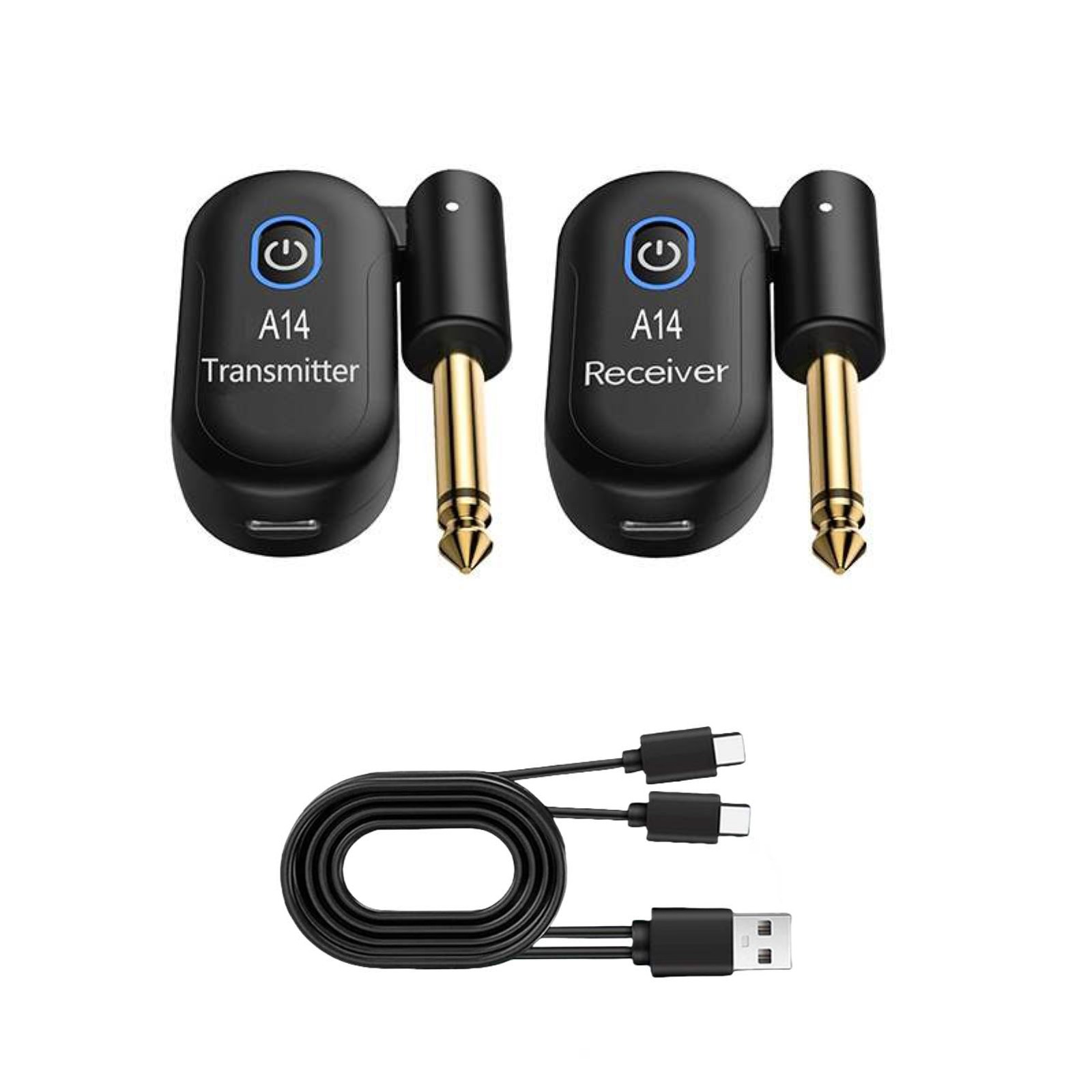 2.4GHz 108dB Guitar Wireless System for Electric Guitar Bass Violin Rechargeable