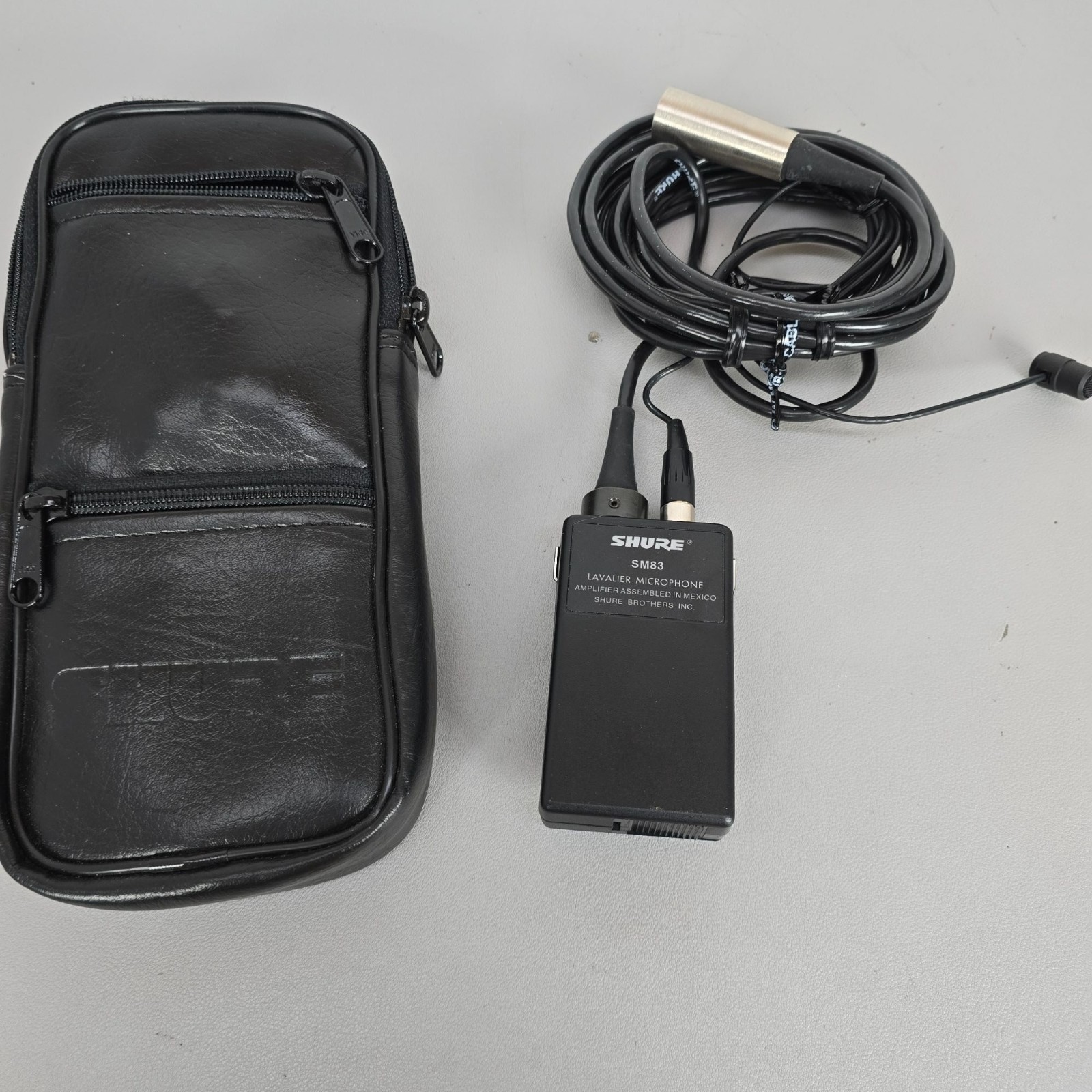 Shure SM83 Omnidirectional Lavalier Microphone W/ Belt Pouch & Accessories