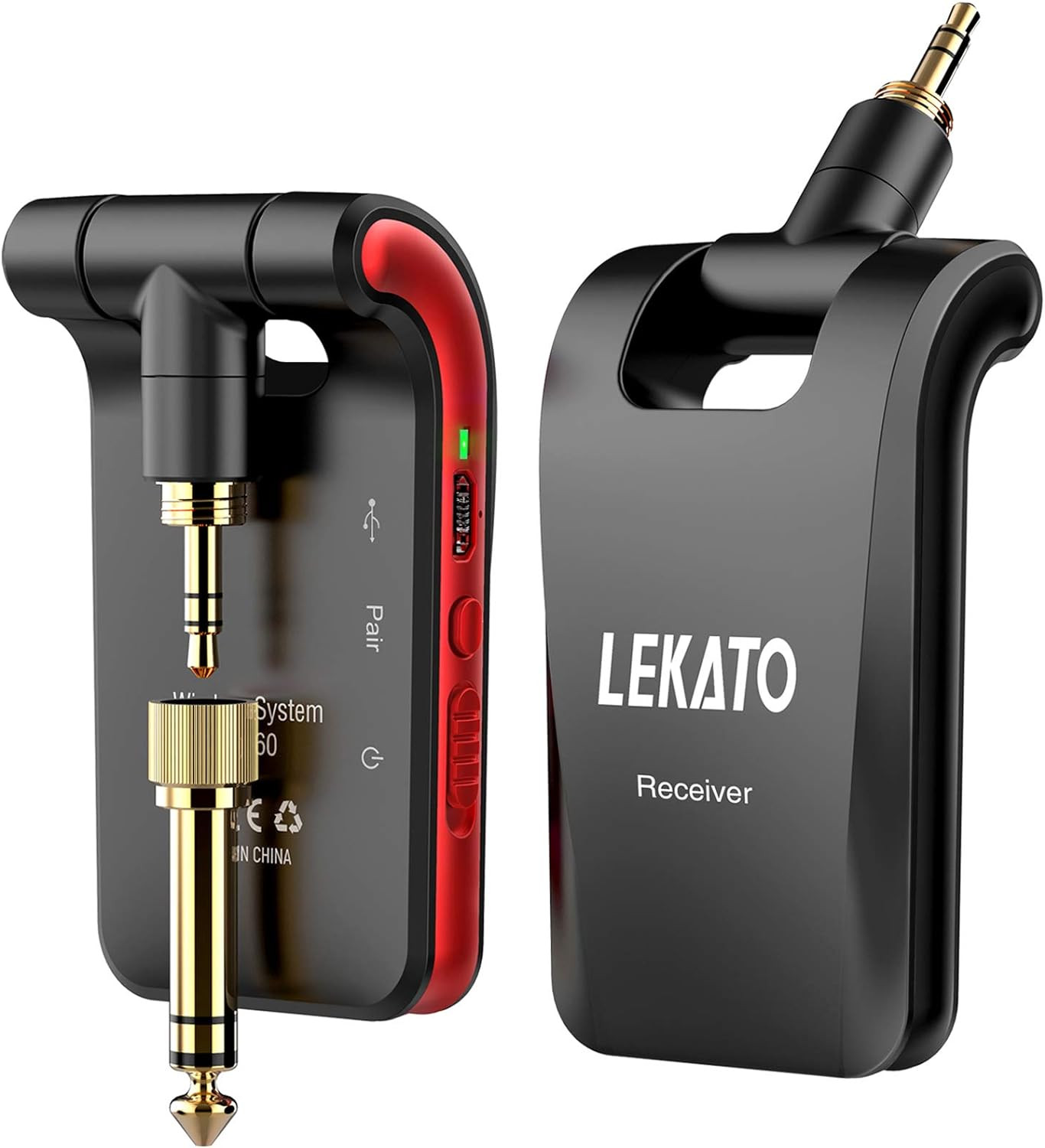 Wireless Guitar System 2.4Ghz Rechargeable Audio Wireless Transmitter Receiver 6
