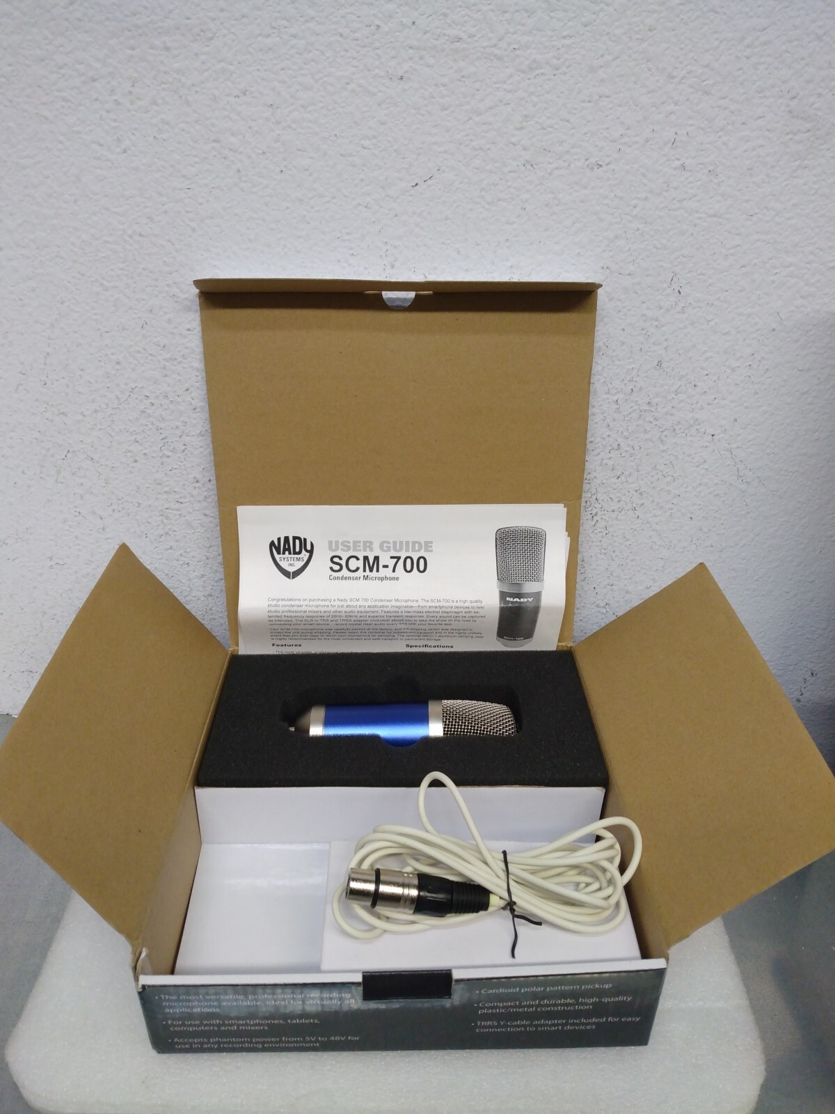 Nady SCM-700 Studio Condenser Microphone + Cable