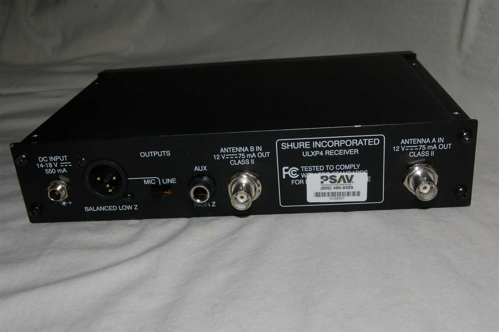 Shure ULXP4 Wireless Microphone Receiver 470-506 Mhz G3 PLEASE READ