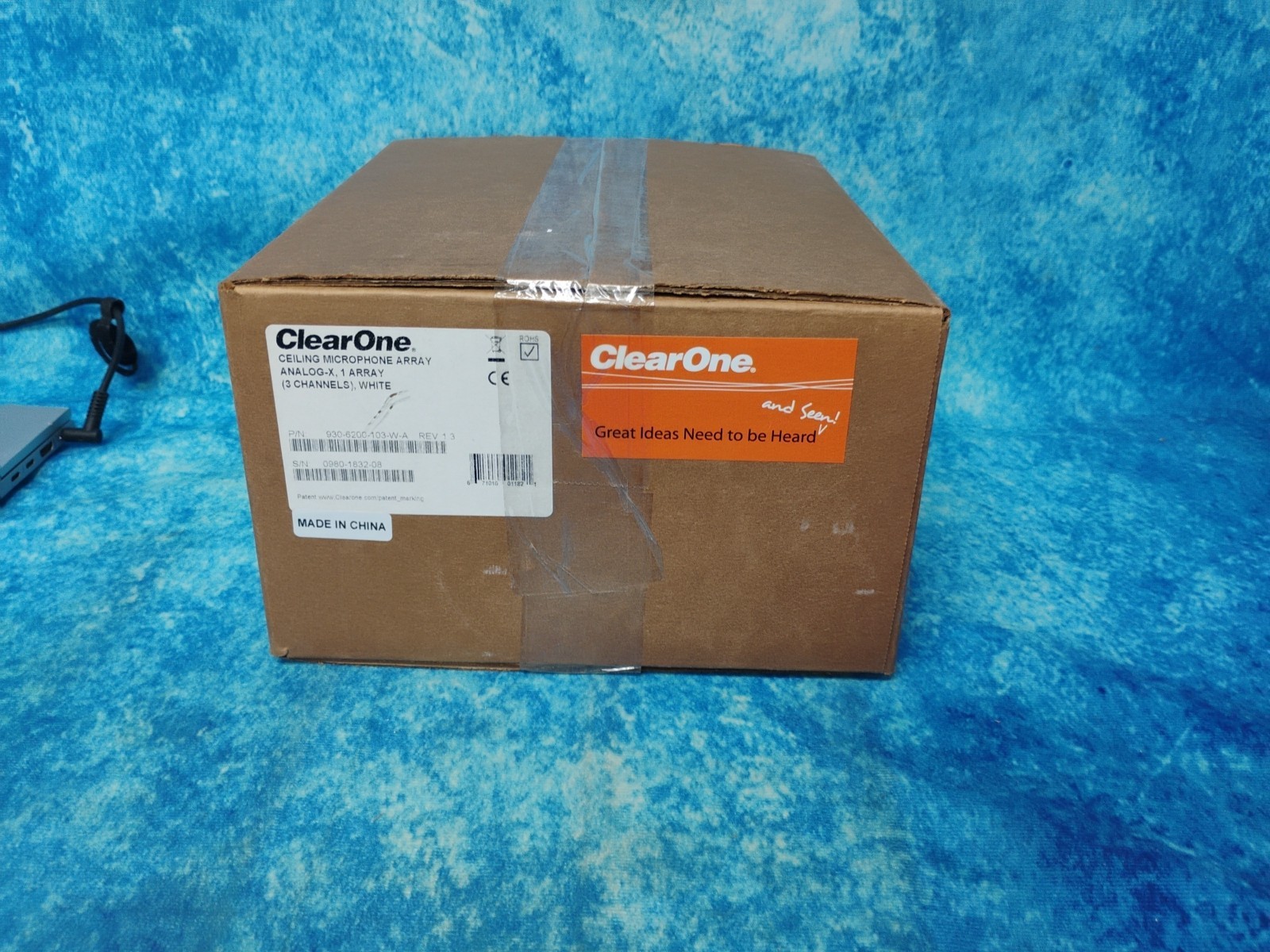 ClearOne Ceiling Microphone Array Analog-X, 1 Array (3 Channels), Bundle, White