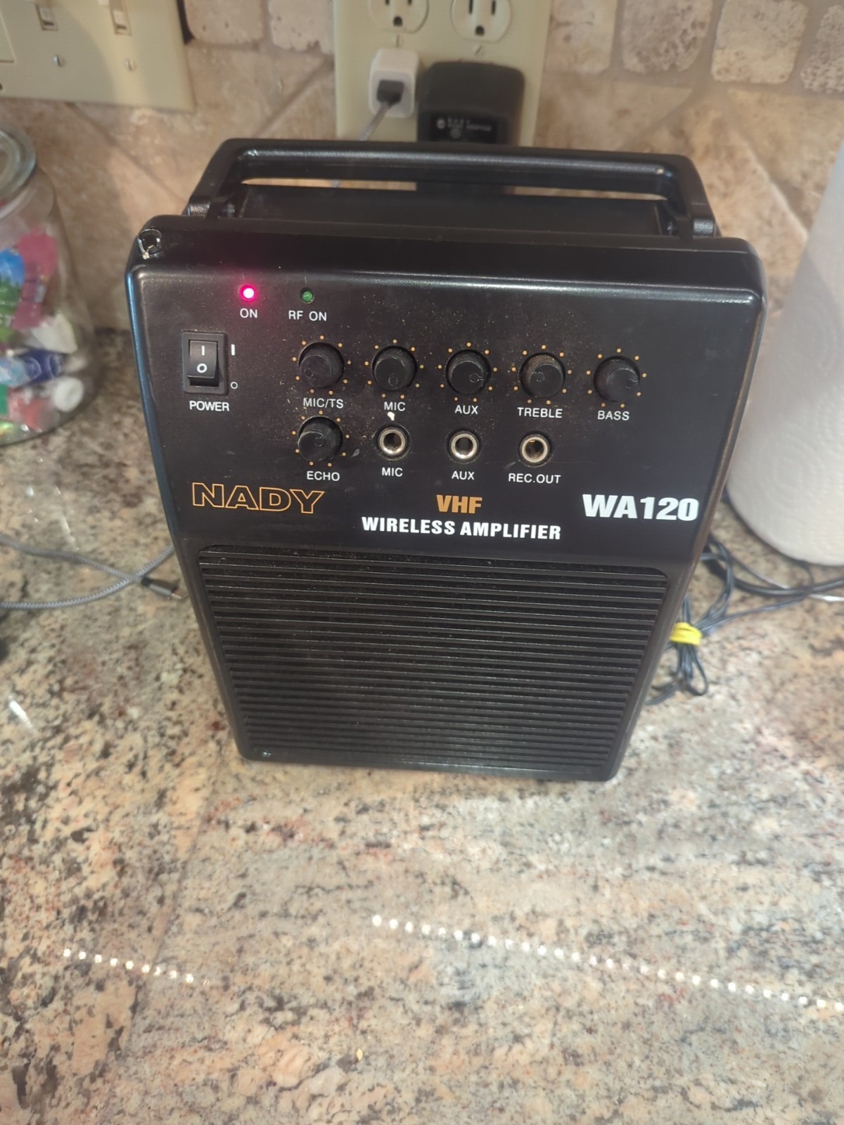 Nady WA-120 Ultra Portable Wireless PA Amp Amplifier Tested No Mic , No Attenna