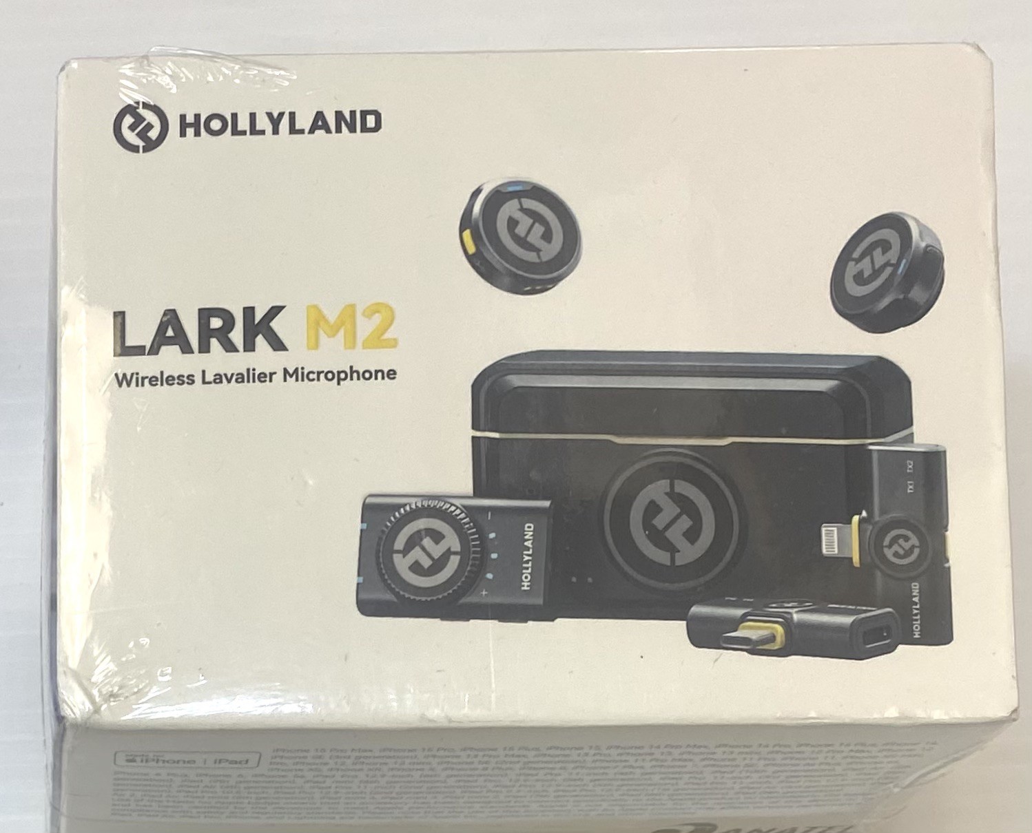Hollyland Lark M2 Wireless Lavalier Microphone for iPhone/Android/Camera/PC,New