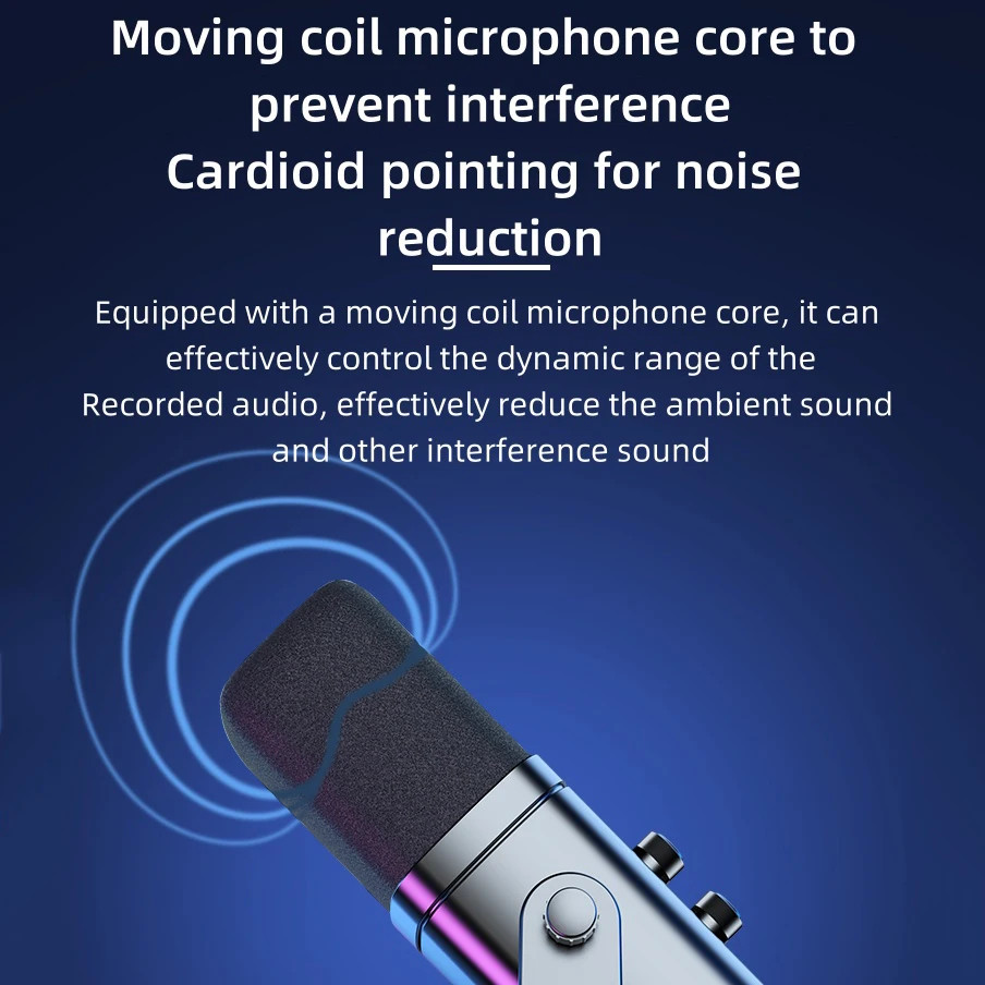XLR/USB Dynamic Microphone for Streaming & Gaming, Ideal PC Mic for Youtube, Sin