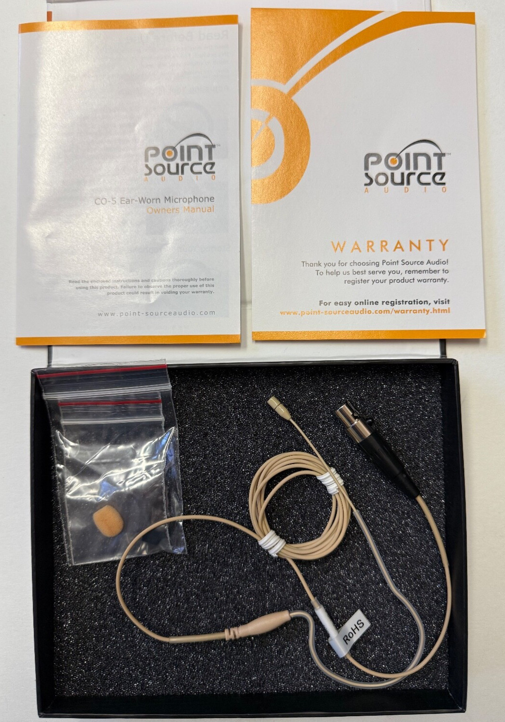 Point Source Audio CO-5W-TX-BE – Single Earworn Microphone For Telex (beige)