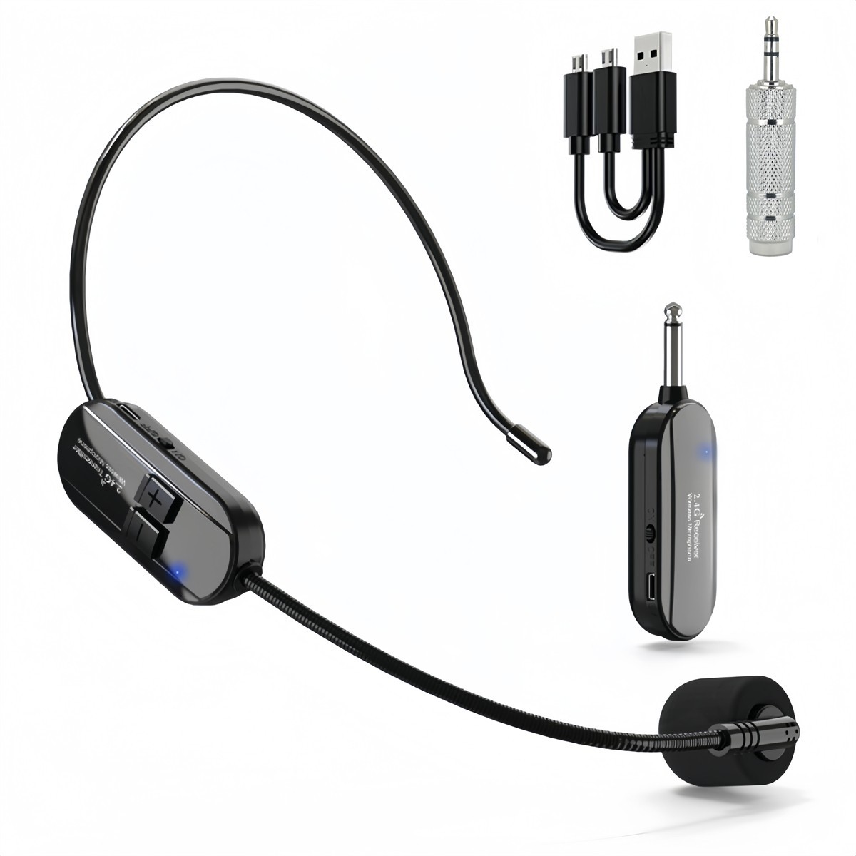 Wireless Microphone Headset System with 160FT Range and Clear Sound Quality