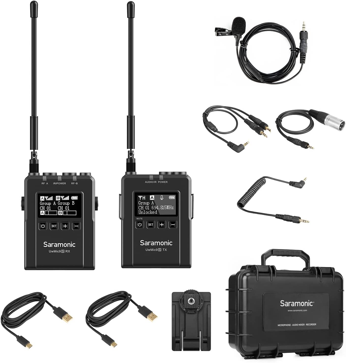 Saramonic UwMic9S Kit1 UHF 96-Channel Wireless Lavalier Microphone System Video
