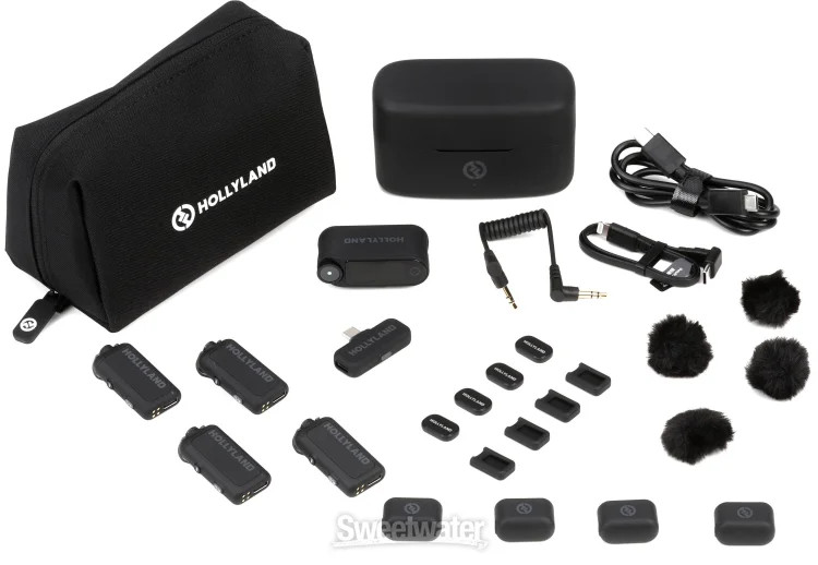 Hollyland Lark Max 2 Combo 4-person Digital Wireless Microphone System – 2.4GHz