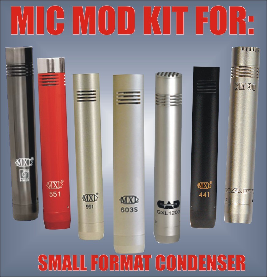 Microphone Mic Mod Kit for MXL 603S 604 991 CR24P 441 993 CAD GXL1200 NADY CM90