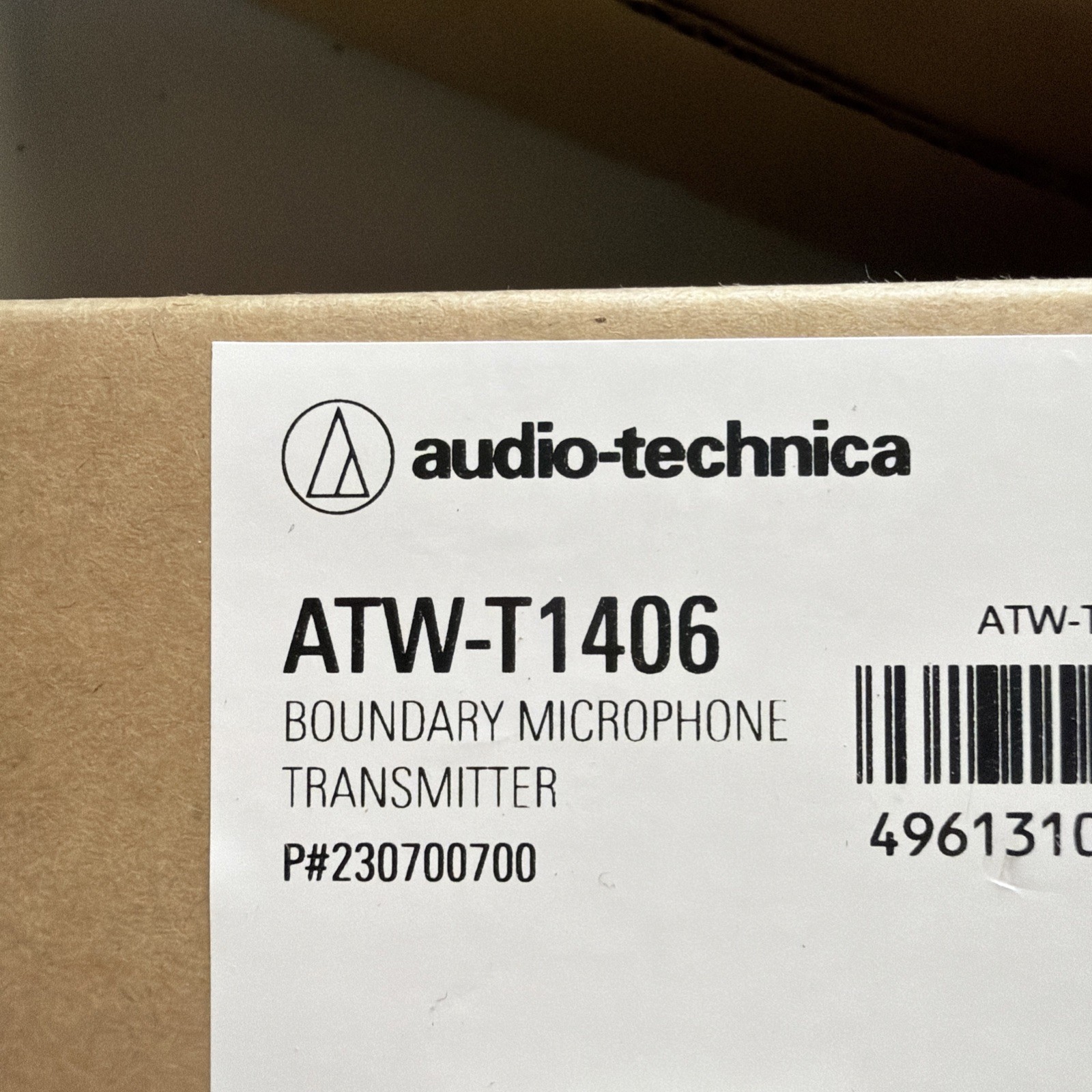 Audio Technica ATW-T1406 System 20 PRO Boundary Microphone