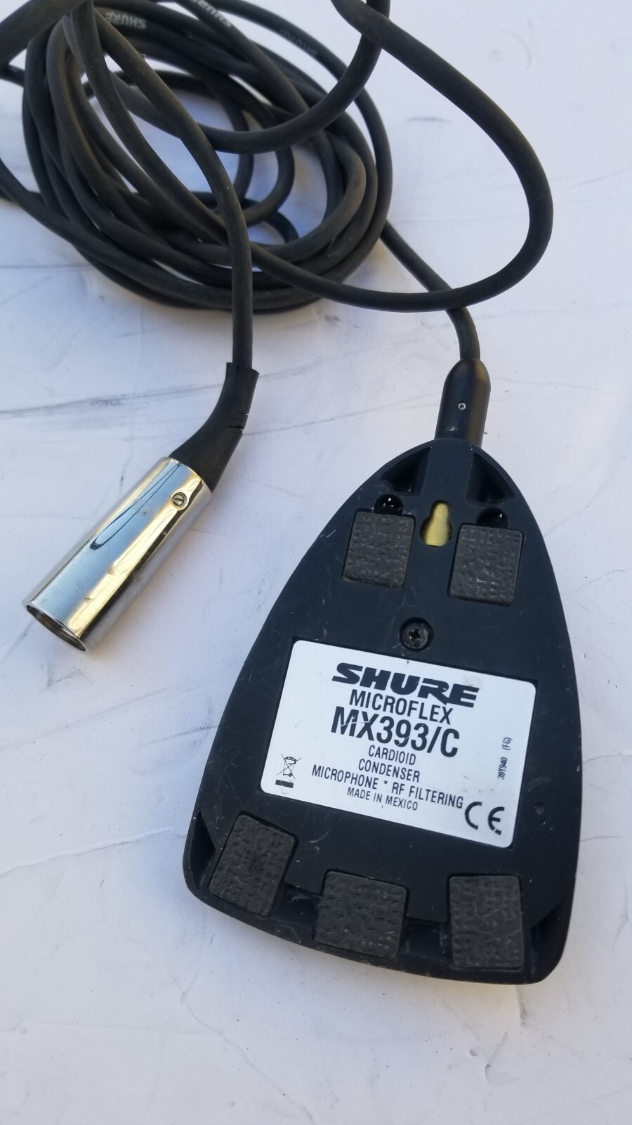 SHURE Microflex MX393/C Cardioid Condenser Microphone, with OEM XLR cable