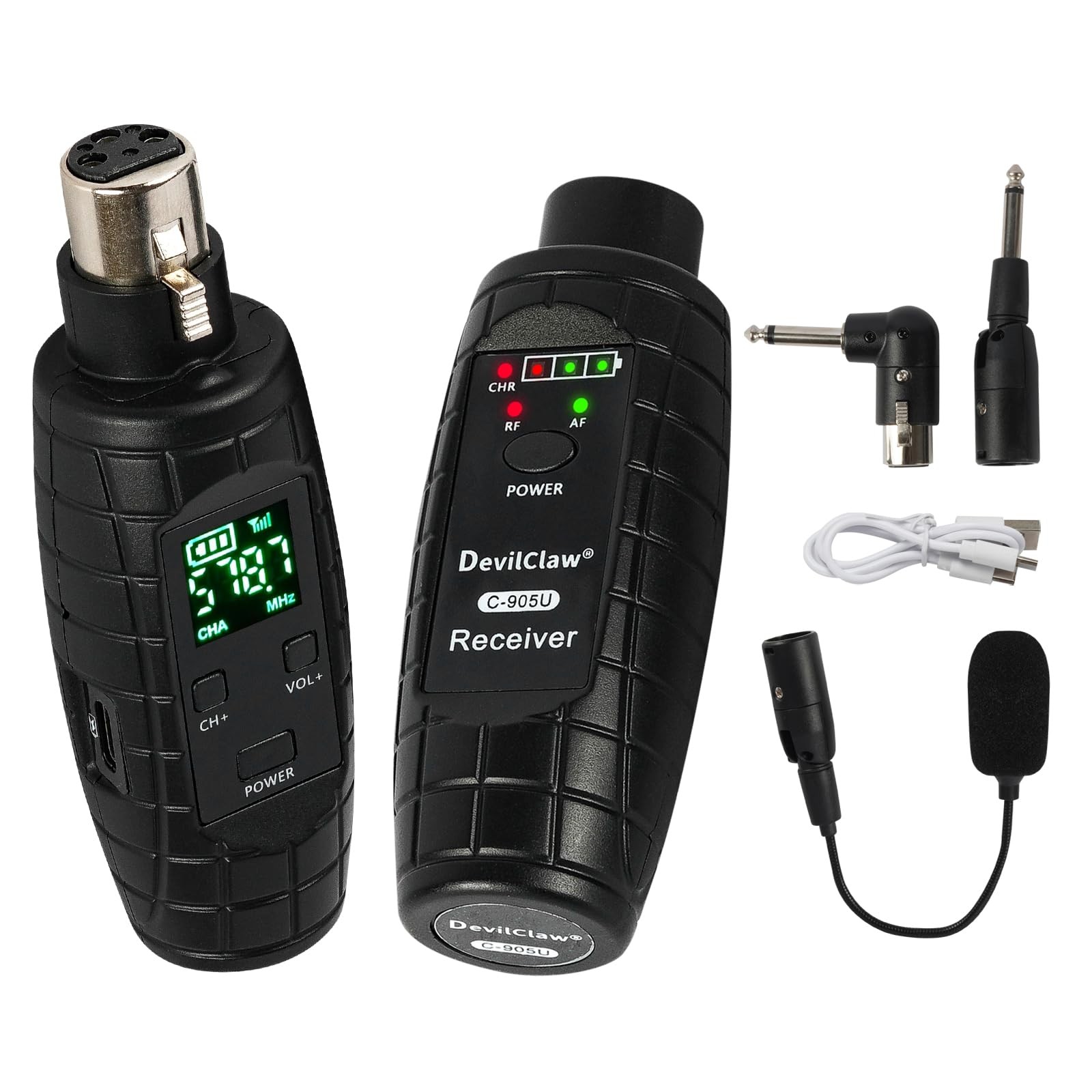 UHF Wireless Microphone System,Transmitter and Receiver XLR Adapter for Dynam…