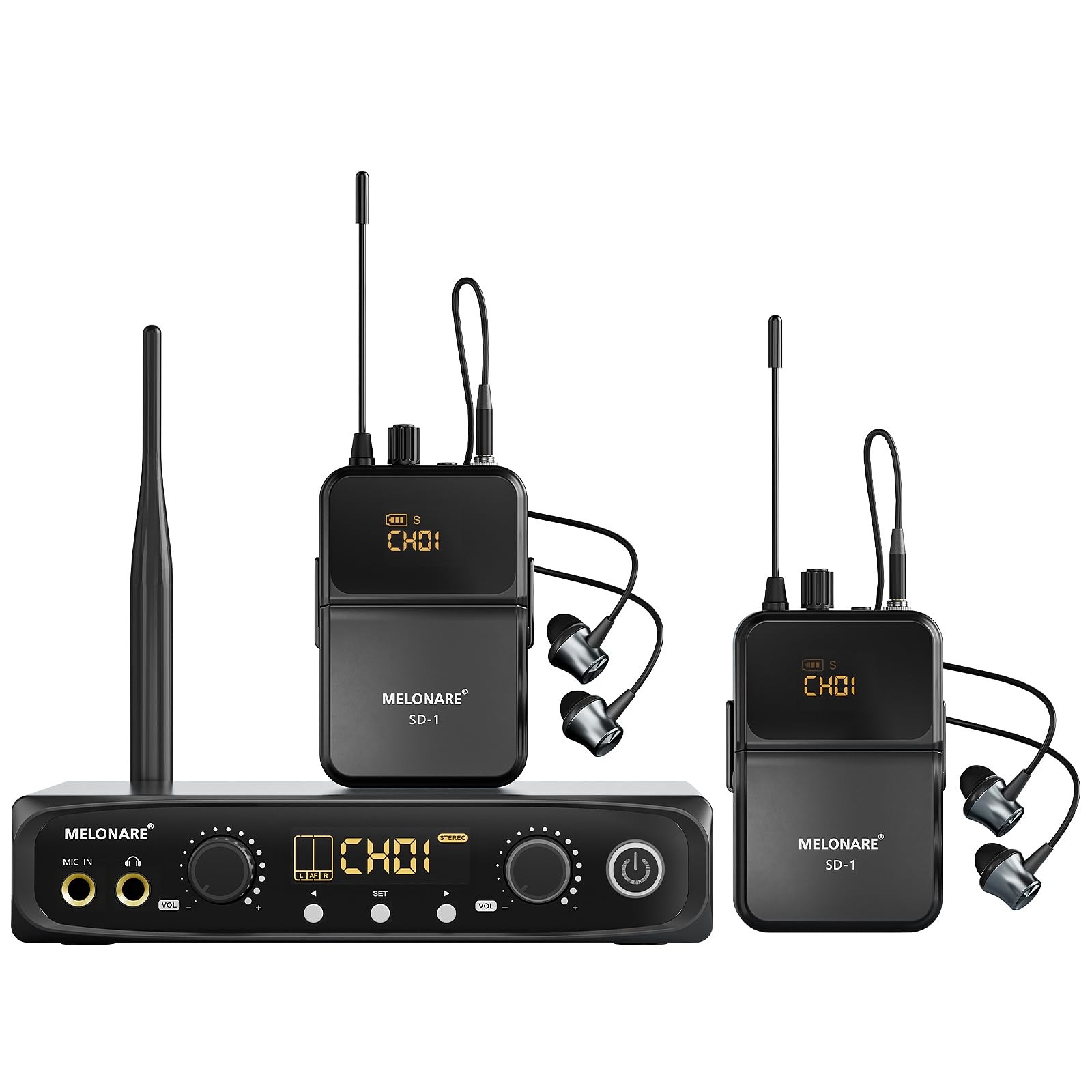Wireless in-Ear Monitor System, Stereo & Mono IEM System w/Bodypack Receivers &
